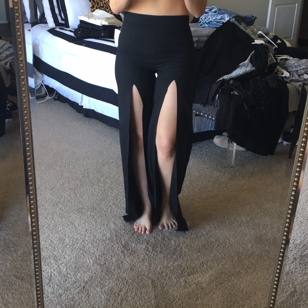 Black Slit pants